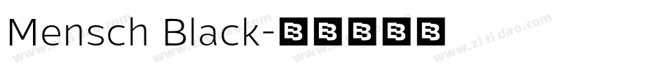 Mensch Black字体转换